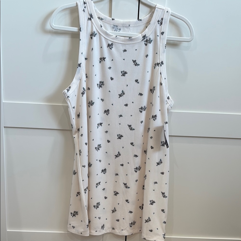 Torrid size 2 super soft rib high neck tank ditsy floral